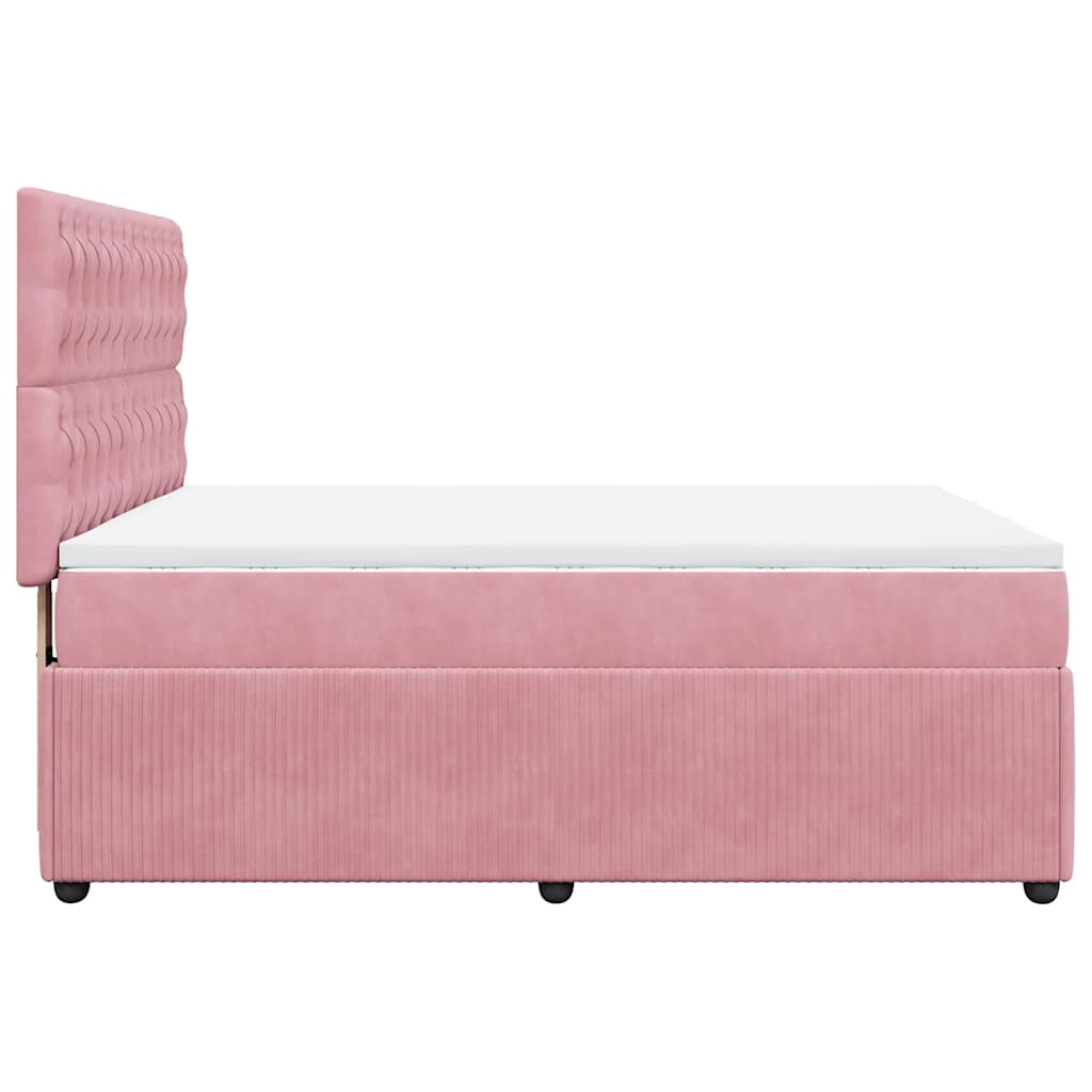 Sommier à lattes de lit avec matelas Rose 140x190 cm Velours