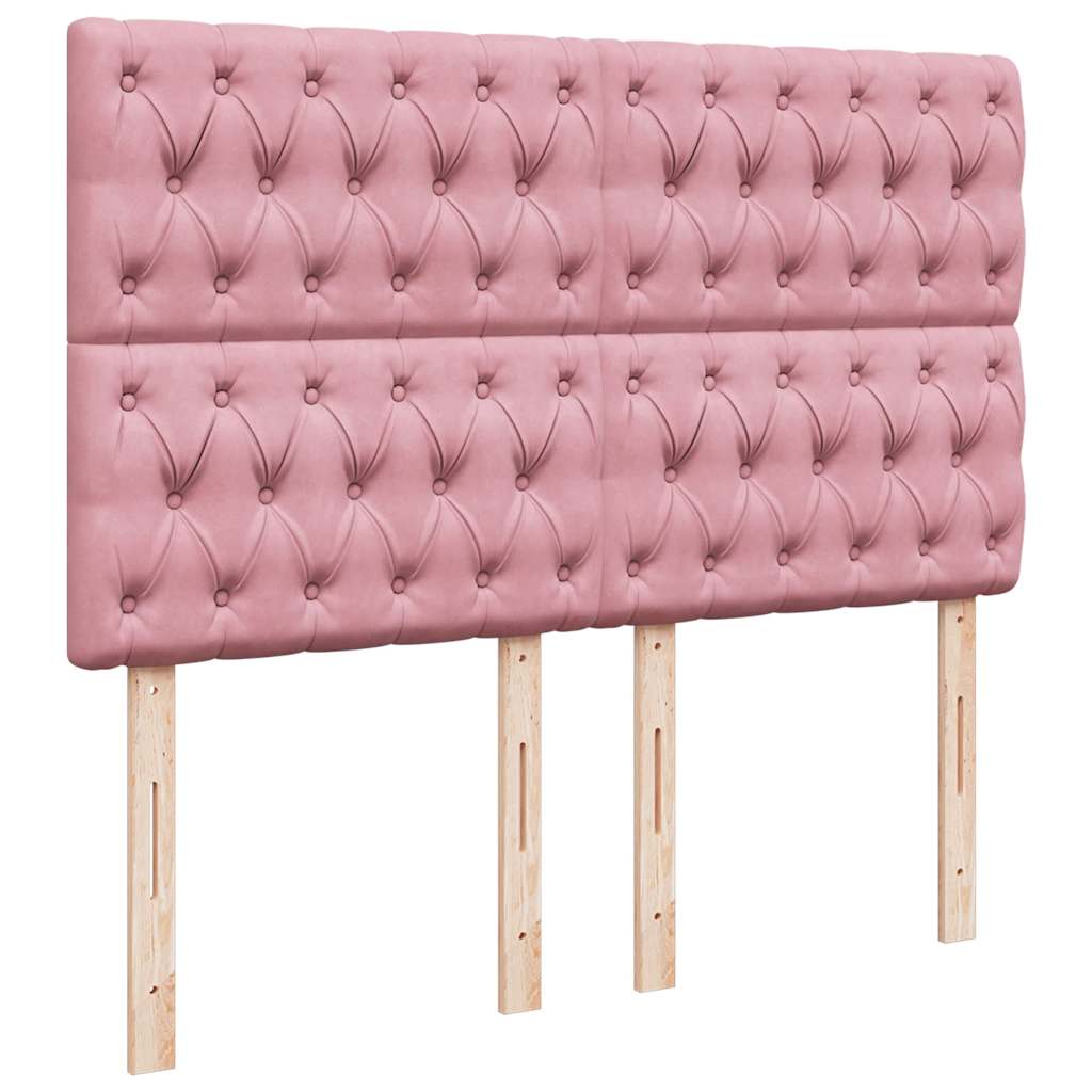 Sommier à lattes de lit avec matelas Rose 140x190 cm Velours