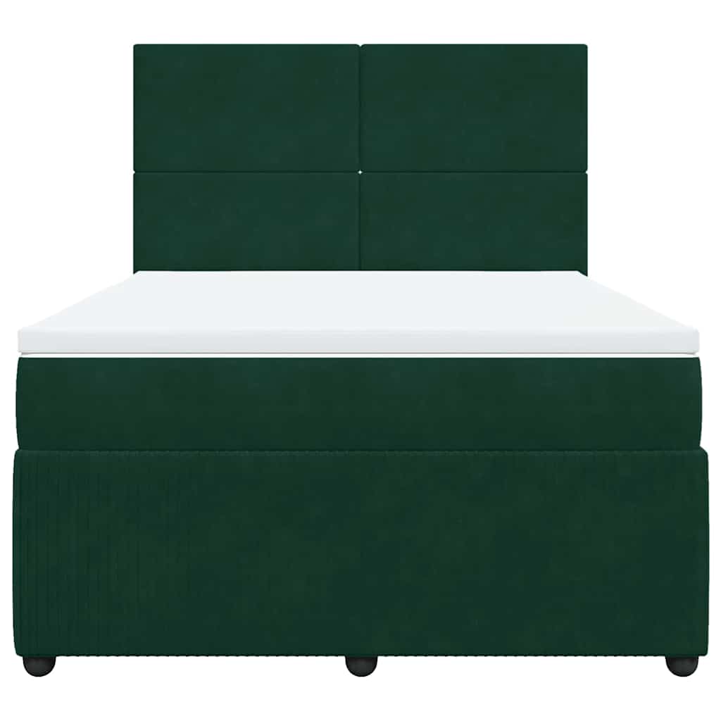 Sommier à lattes de lit et matelas Vert foncé 140x200cm Velours - XIOS