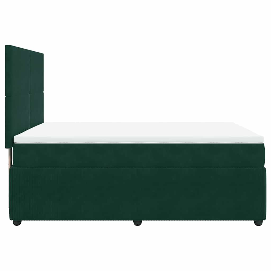 Sommier à lattes de lit et matelas Vert foncé 140x200cm Velours - XIOS