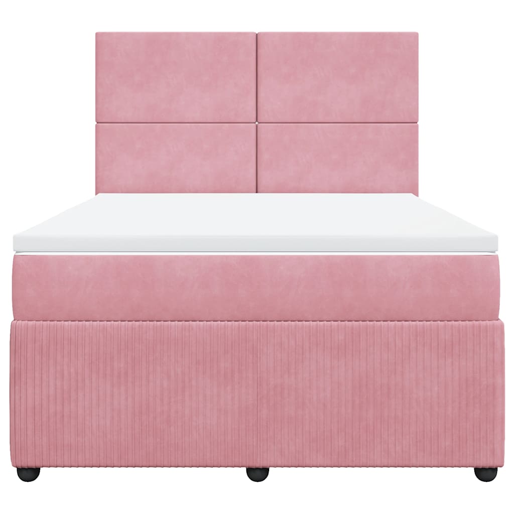 Sommier à lattes de lit avec matelas Rose 140x200 cm Velours - XIOS