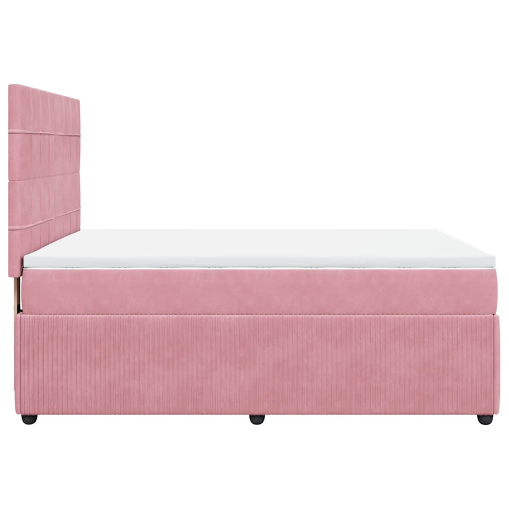 Sommier à lattes de lit avec matelas Rose 140x200 cm Velours - XIOS