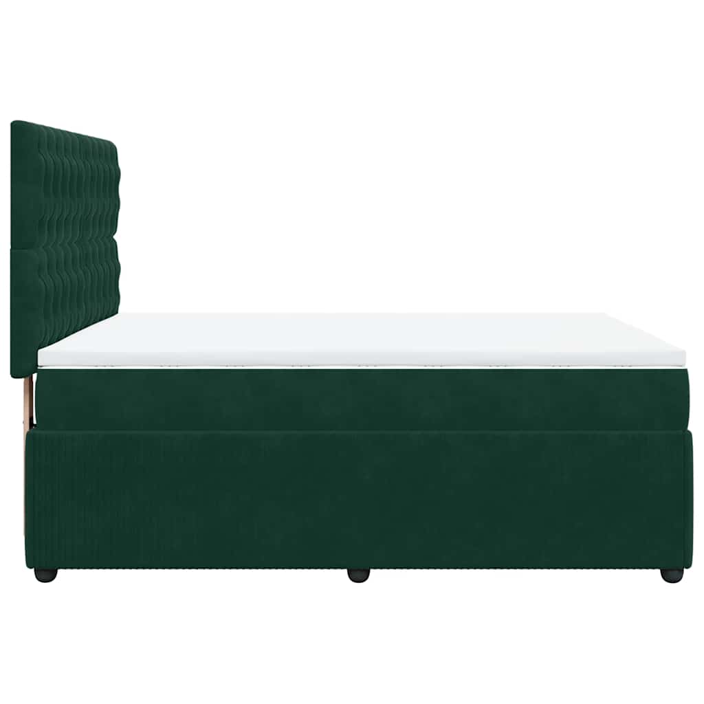 Sommier à lattes de lit et matelas Vert foncé 140x200cm Velours - XIOS
