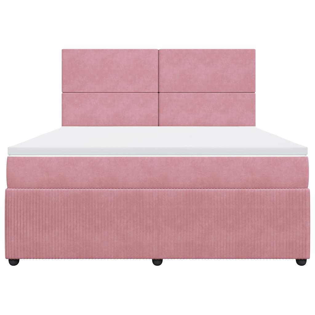 Sommier à lattes de lit avec matelas Rose 180x200 cm Velours - XIOS