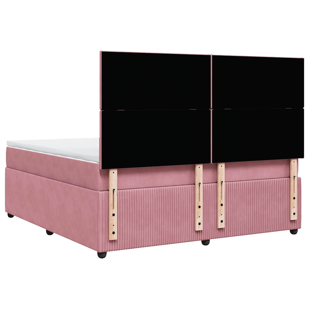 Sommier à lattes de lit avec matelas Rose 180x200 cm Velours - XIOS
