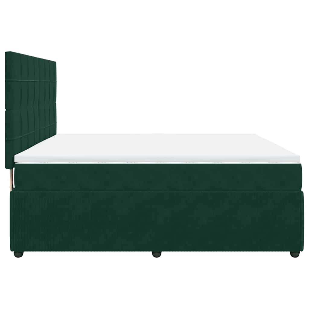 Sommier à lattes de lit et matelas Vert foncé 180x200cm Velours - XIOS
