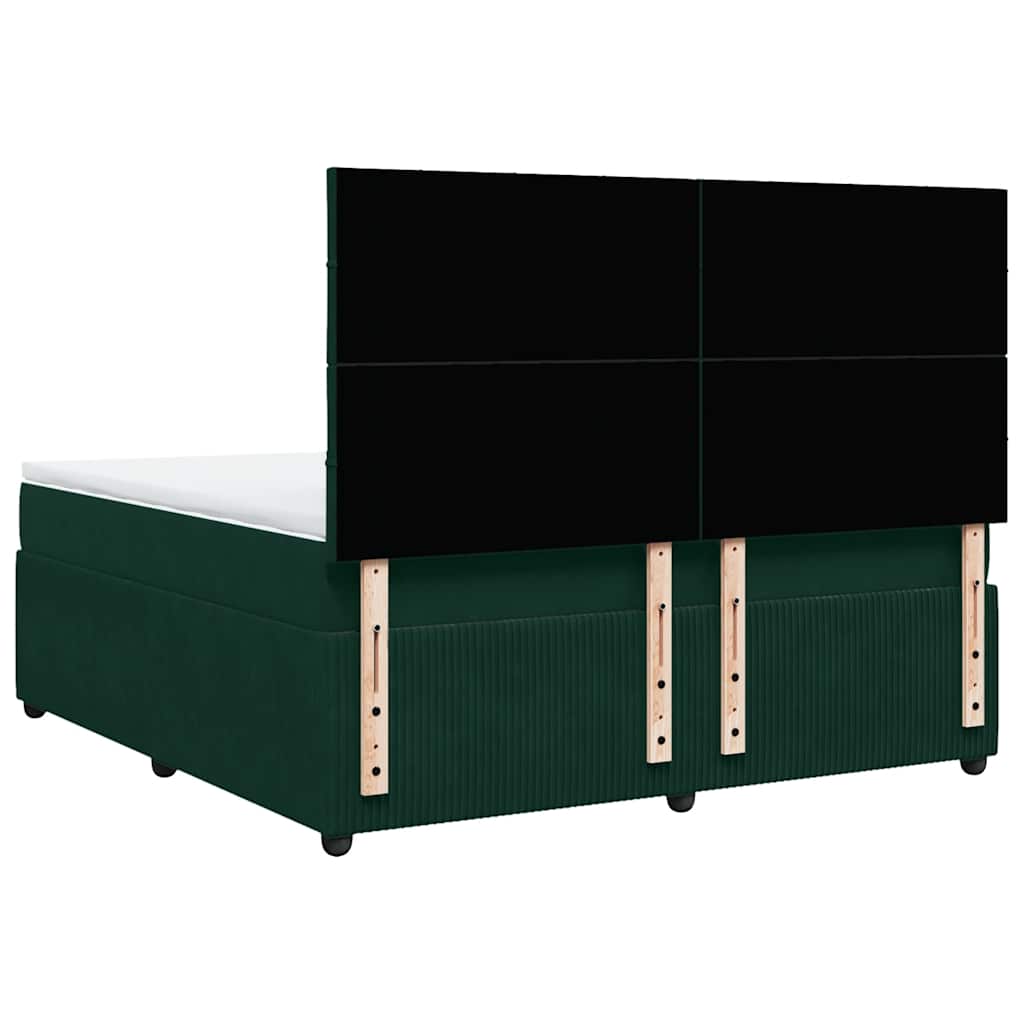 Sommier à lattes de lit et matelas Vert foncé 180x200cm Velours - XIOS
