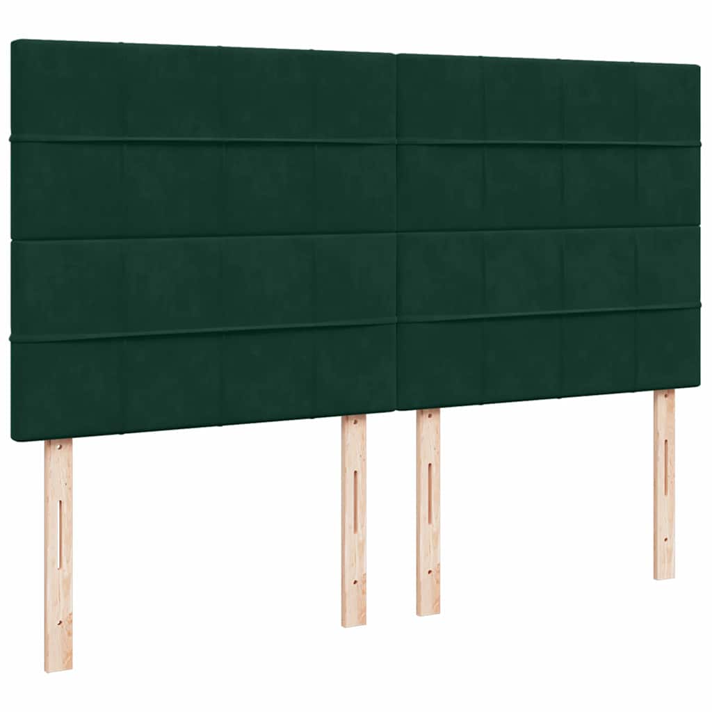 Sommier à lattes de lit et matelas Vert foncé 180x200cm Velours - XIOS