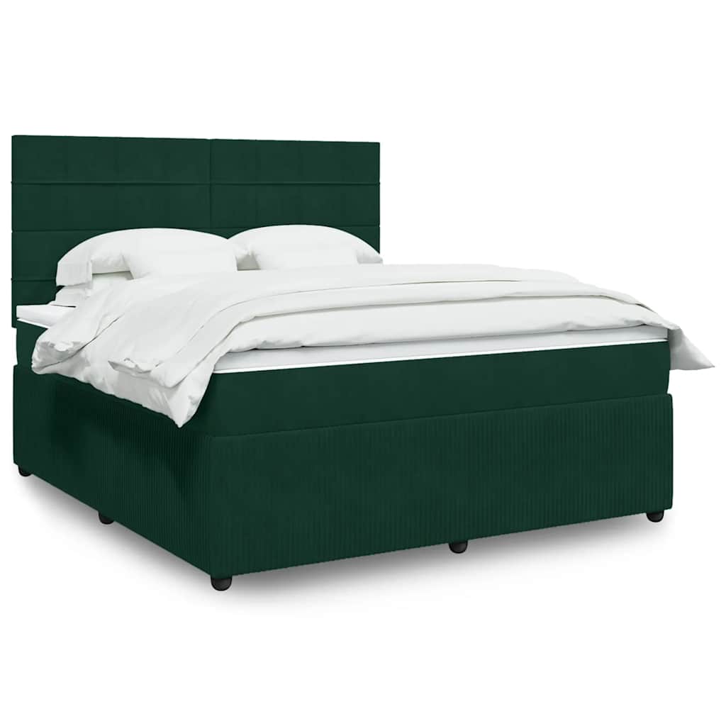 Sommier à lattes de lit et matelas Vert foncé 180x200cm Velours - XIOS