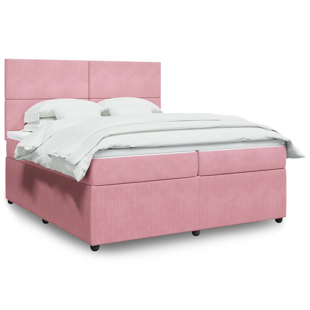 Sommier à lattes de lit avec matelas Rose 200x200 cm Velours - XIOS