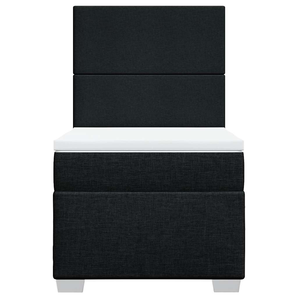 Sommier à lattes de lit et matelas Noir 80x200 cm Tissu - XIOS