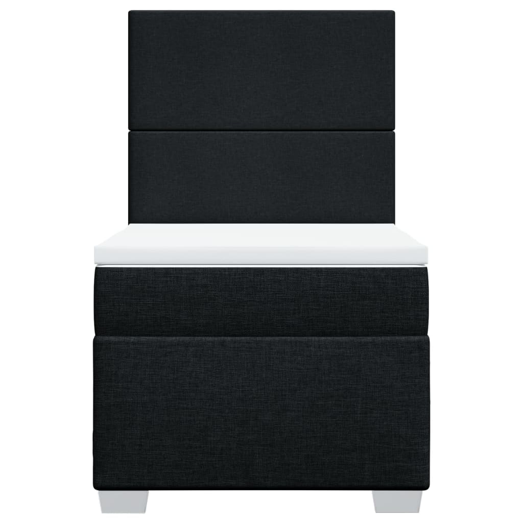 Sommier à lattes de lit et matelas Noir 80x200 cm Tissu - XIOS