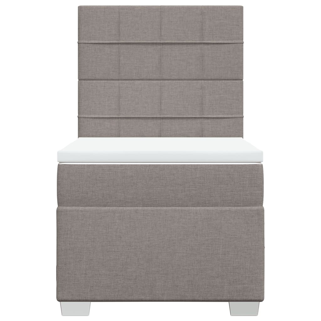 Sommier à lattes de lit avec matelas Taupe 80x200 cm Tissu - XIOS
