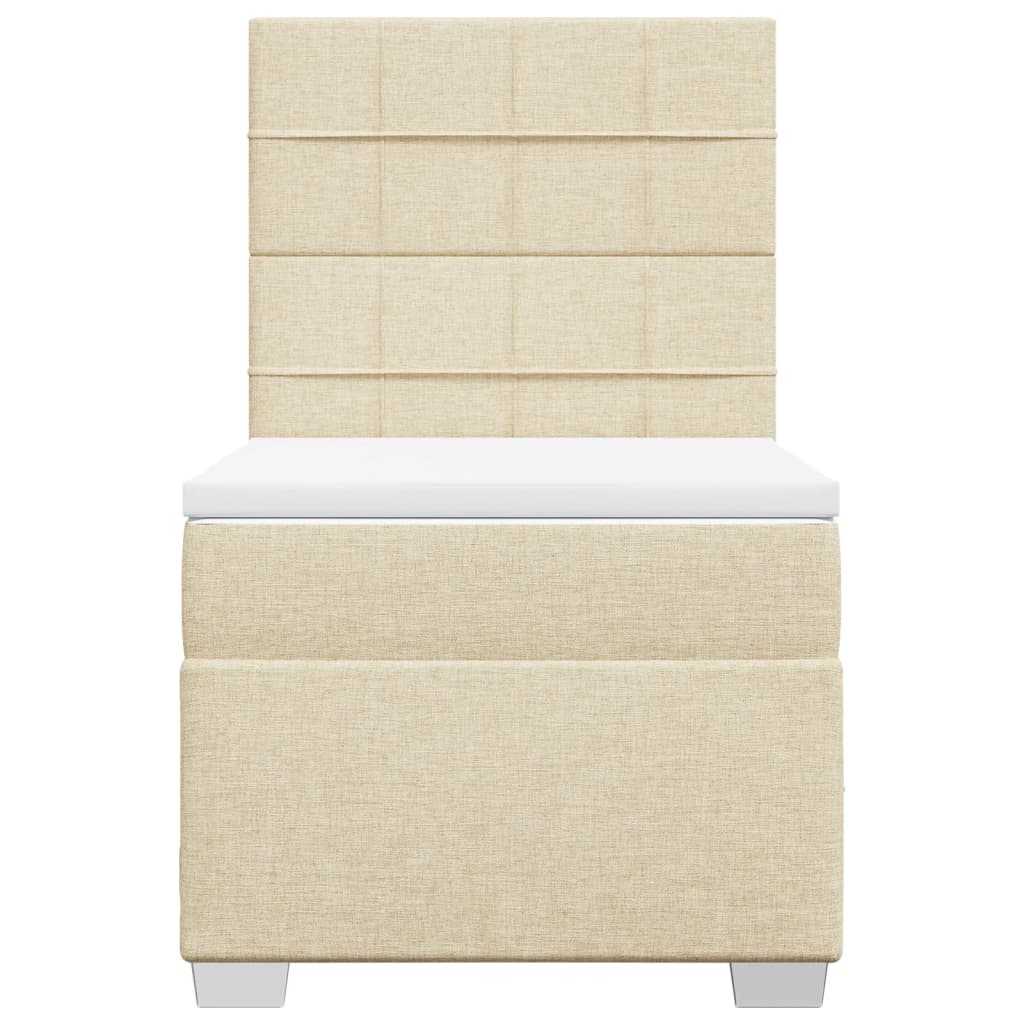 Sommier à lattes de lit avec matelas Crème 80x200 cm Tissu - XIOS