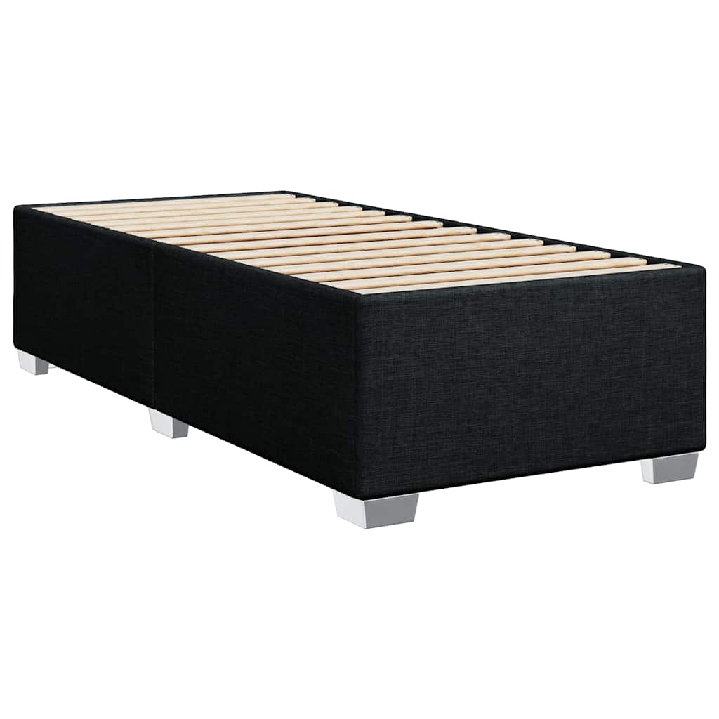 Sommier à lattes de lit et matelas Noir 80x200 cm Tissu - XIOS