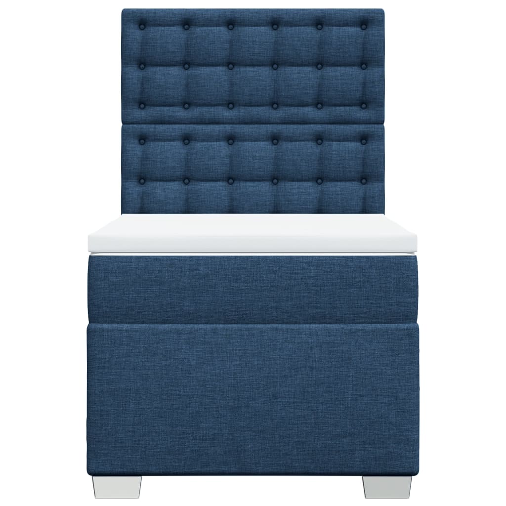 Sommier à lattes de lit avec matelas Bleu 80x200 cm Tissu - XIOS