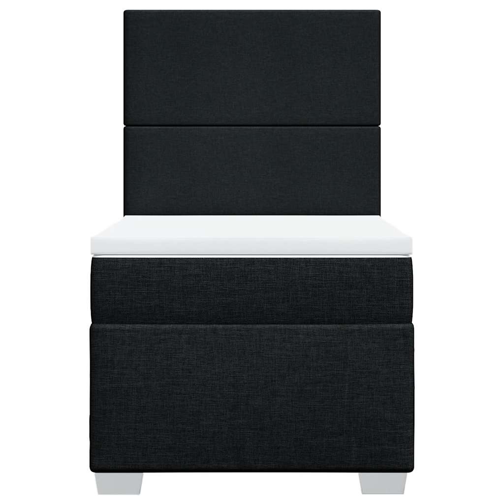 Sommier à lattes de lit avec matelas Noir 90x190 cm Tissu - XIOS