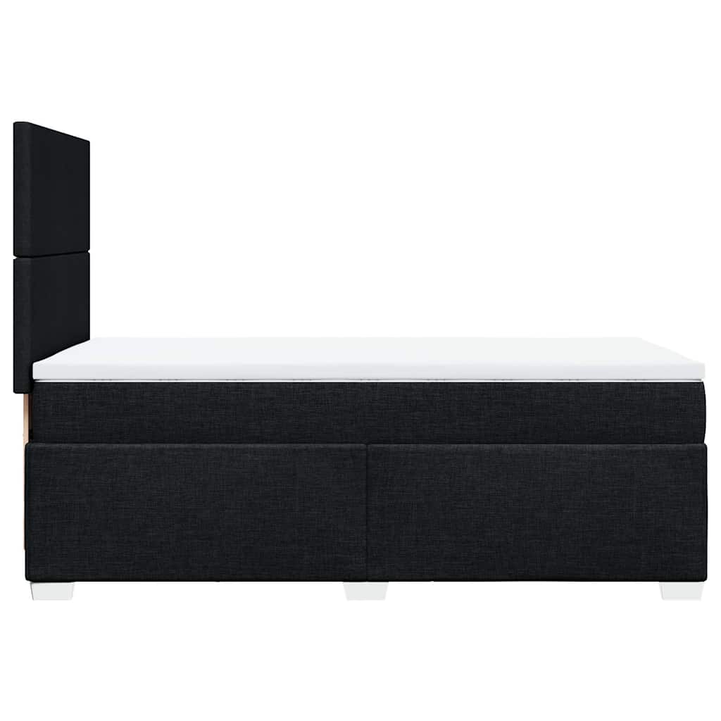 Sommier à lattes de lit avec matelas Noir 90x190 cm Tissu - XIOS