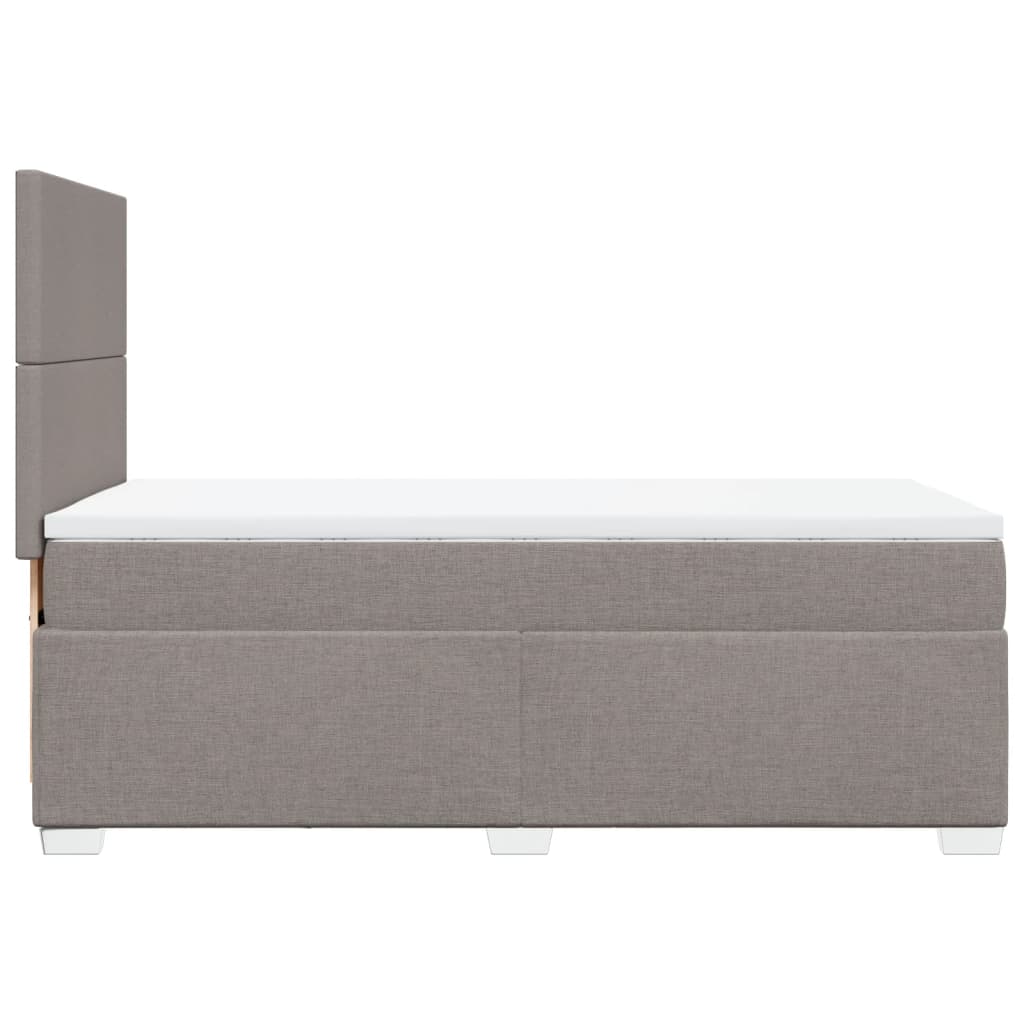 Sommier à lattes de lit avec matelas Taupe 90x190 cm Tissu - XIOS