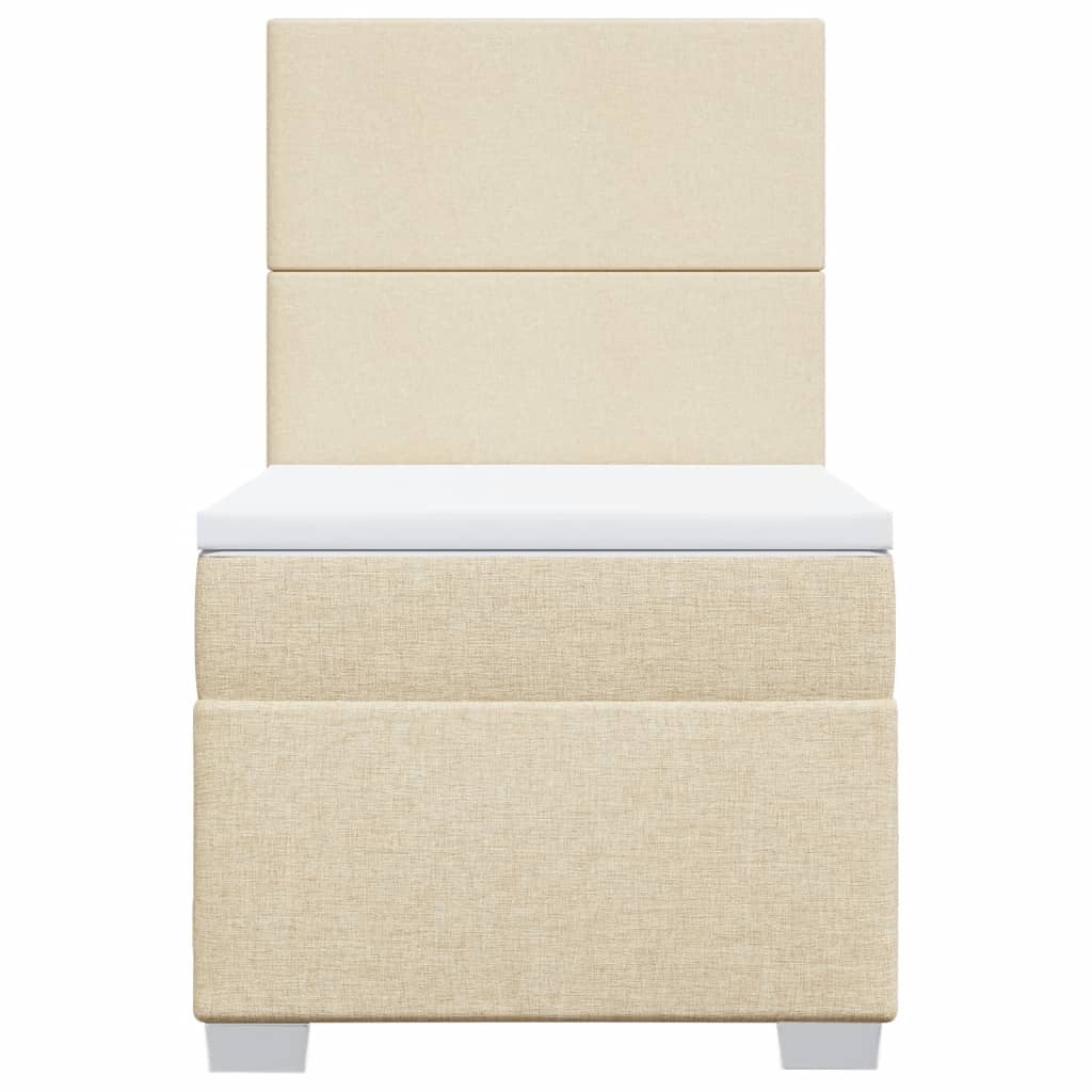 Sommier à lattes de lit et matelas Crème 90x190 cm Tissu - XIOS