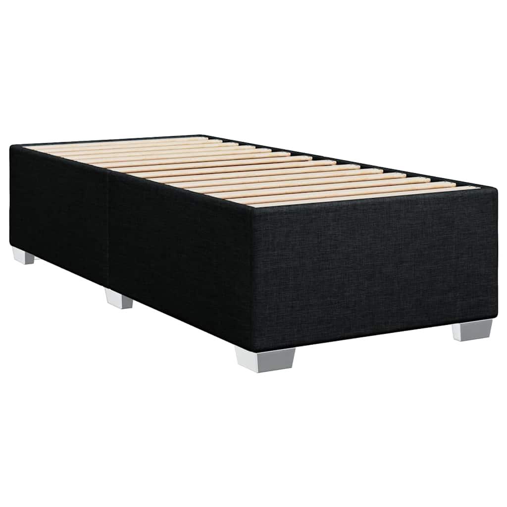 Sommier à lattes de lit avec matelas Noir 90x190 cm Tissu - XIOS