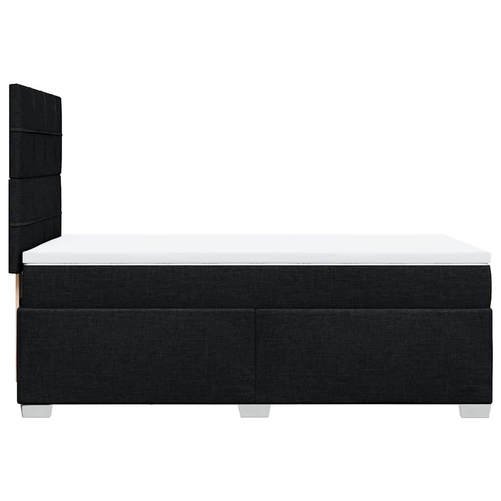 Sommier à lattes de lit avec matelas Noir 90x190 cm Tissu - XIOS