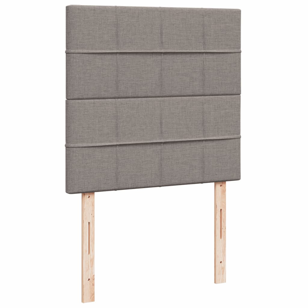 Sommier à lattes de lit avec matelas Taupe 90x190 cm Tissu - XIOS