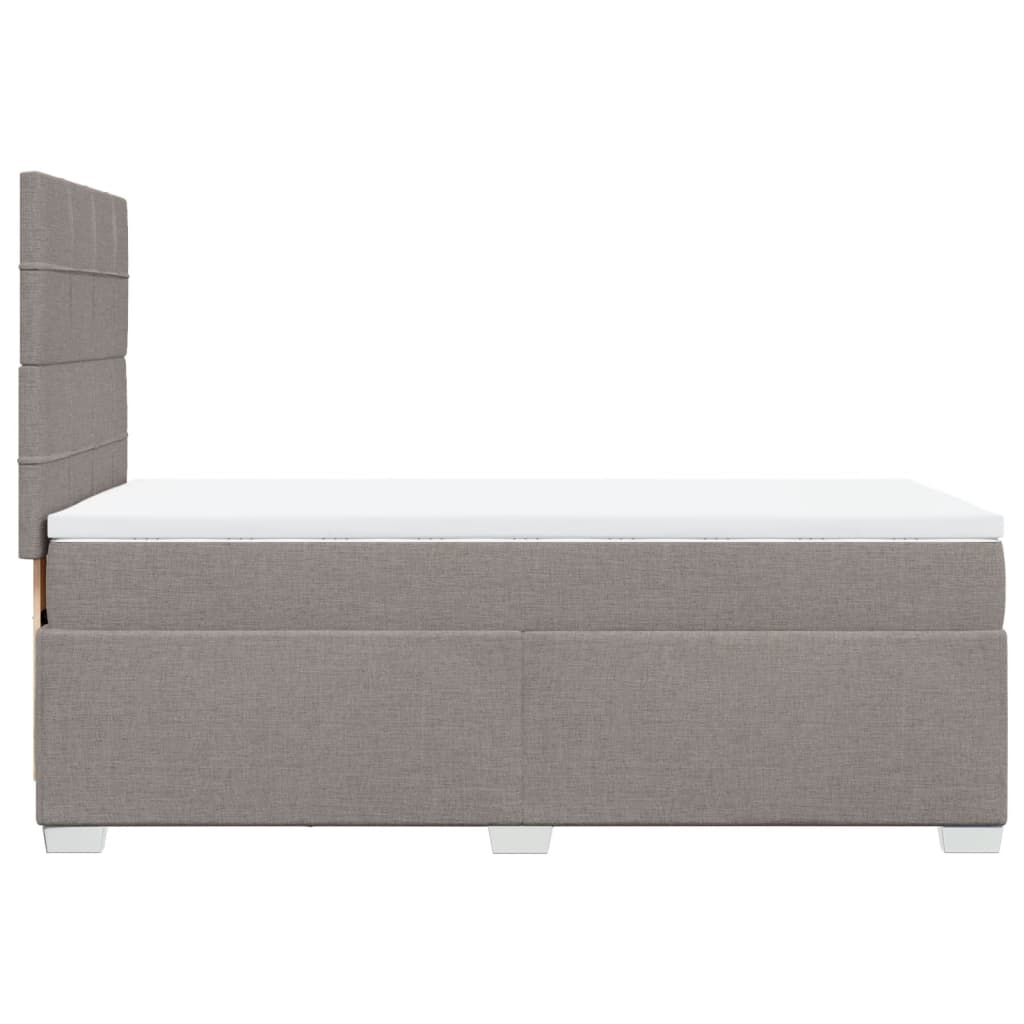Sommier à lattes de lit avec matelas Taupe 90x190 cm Tissu - XIOS