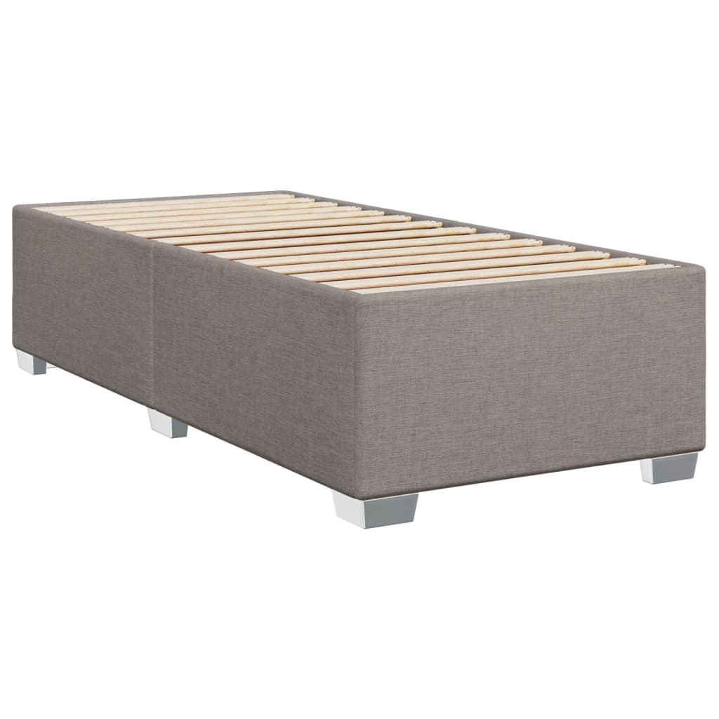 Sommier à lattes de lit avec matelas Taupe 90x190 cm Tissu - XIOS