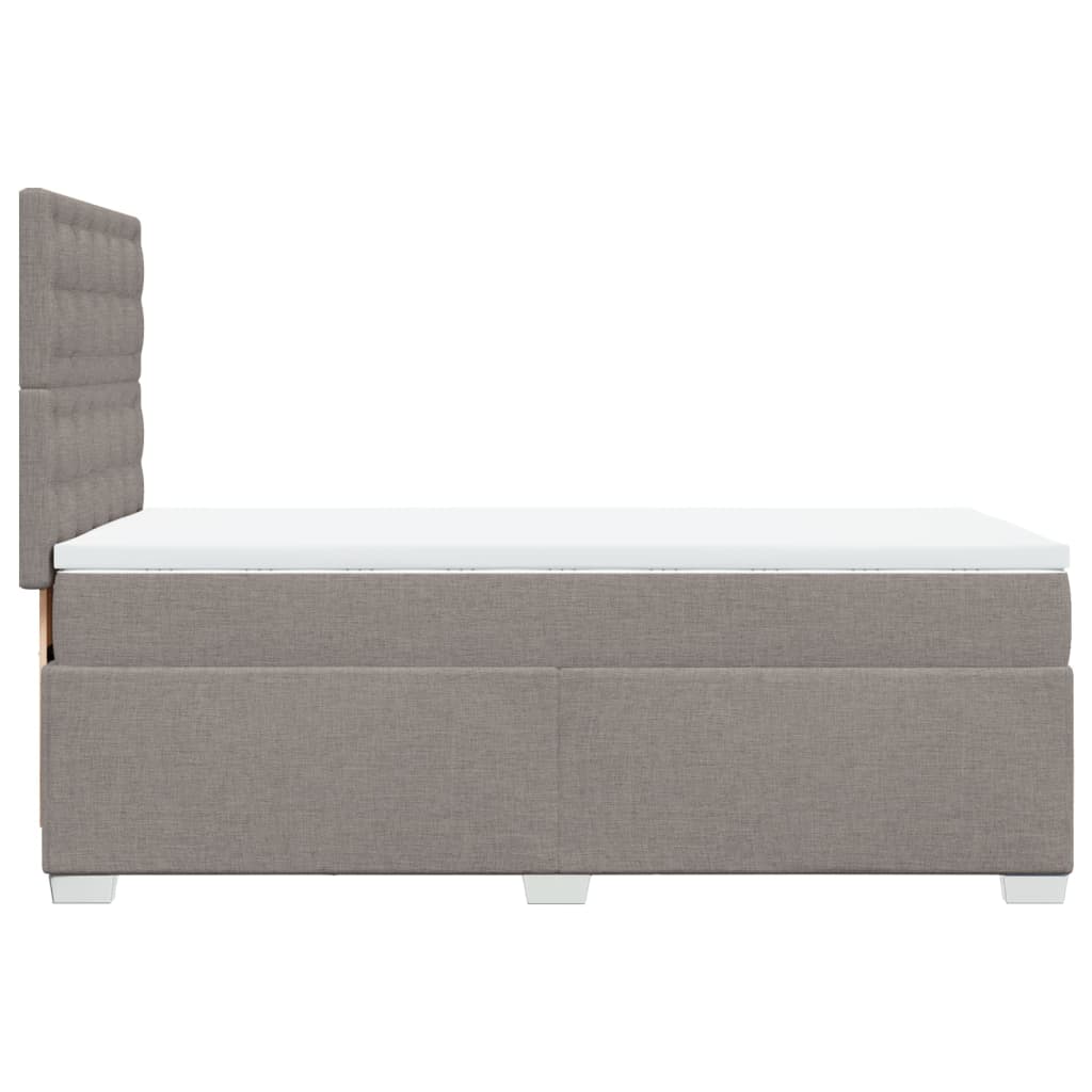 Sommier à lattes de lit avec matelas Taupe 90x190 cm Tissu - XIOS