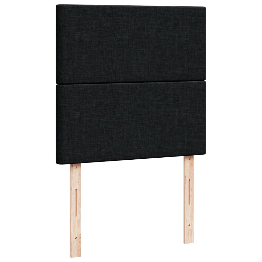 Sommier à lattes de lit avec matelas Noir 90x200 cm Tissu - XIOS