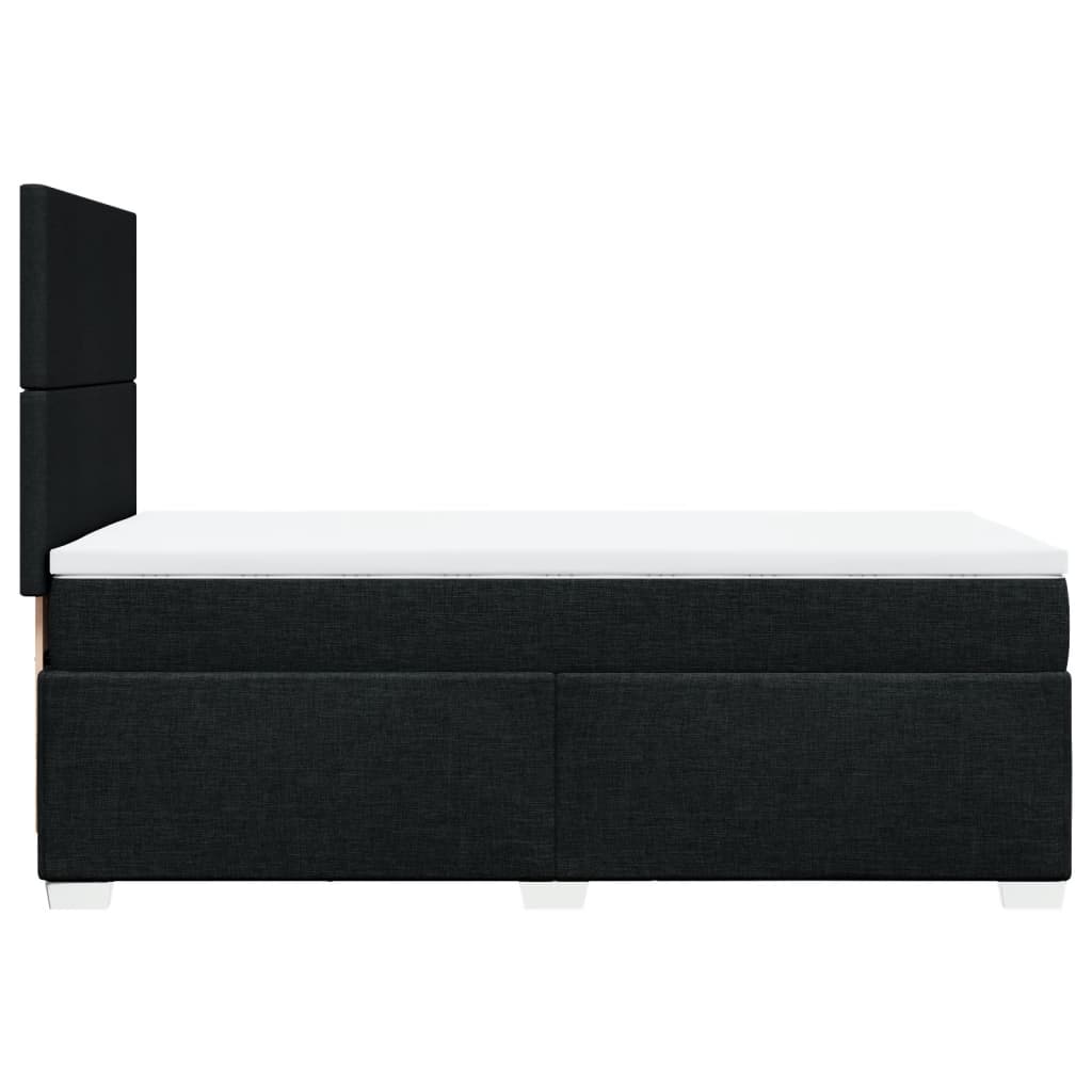 Sommier à lattes de lit avec matelas Noir 90x200 cm Tissu - XIOS
