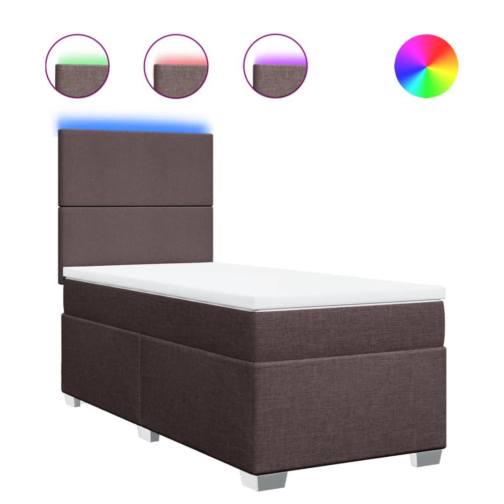 Sommier à lattes de lit avec matelas Marron foncé 90x200 cm - XIOS