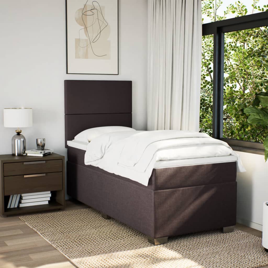 Sommier à lattes de lit avec matelas Marron foncé 90x200 cm - XIOS