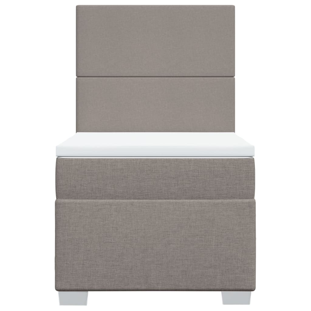 Sommier à lattes de lit avec matelas Taupe 90x200 cm Tissu - XIOS