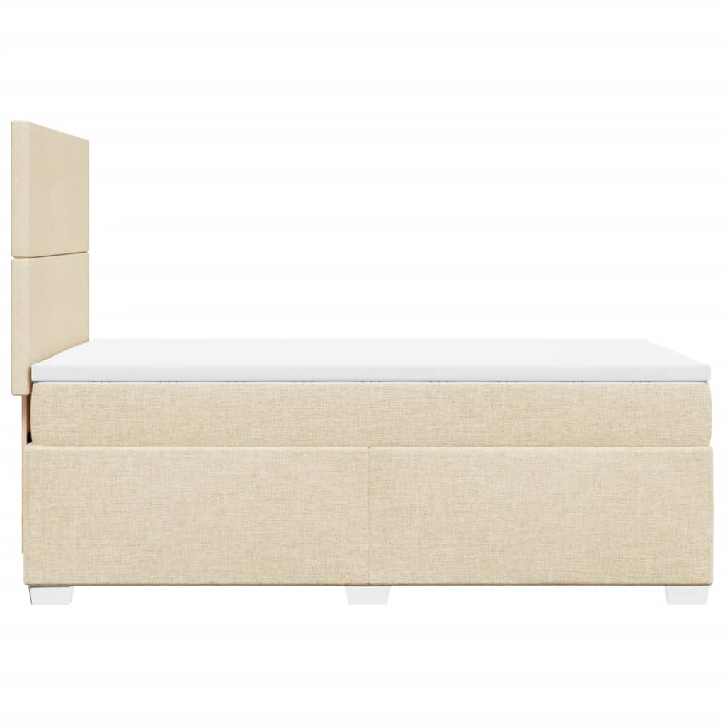 Sommier à lattes de lit avec matelas Crème 90x200 cm Tissu - XIOS