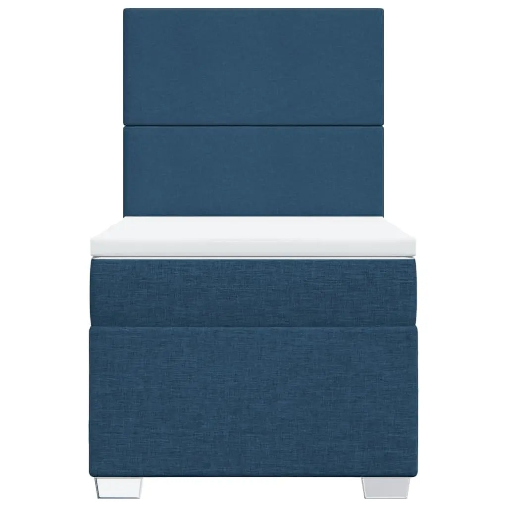 Sommier à lattes de lit avec matelas Bleu 90x200 cm Tissu - XIOS