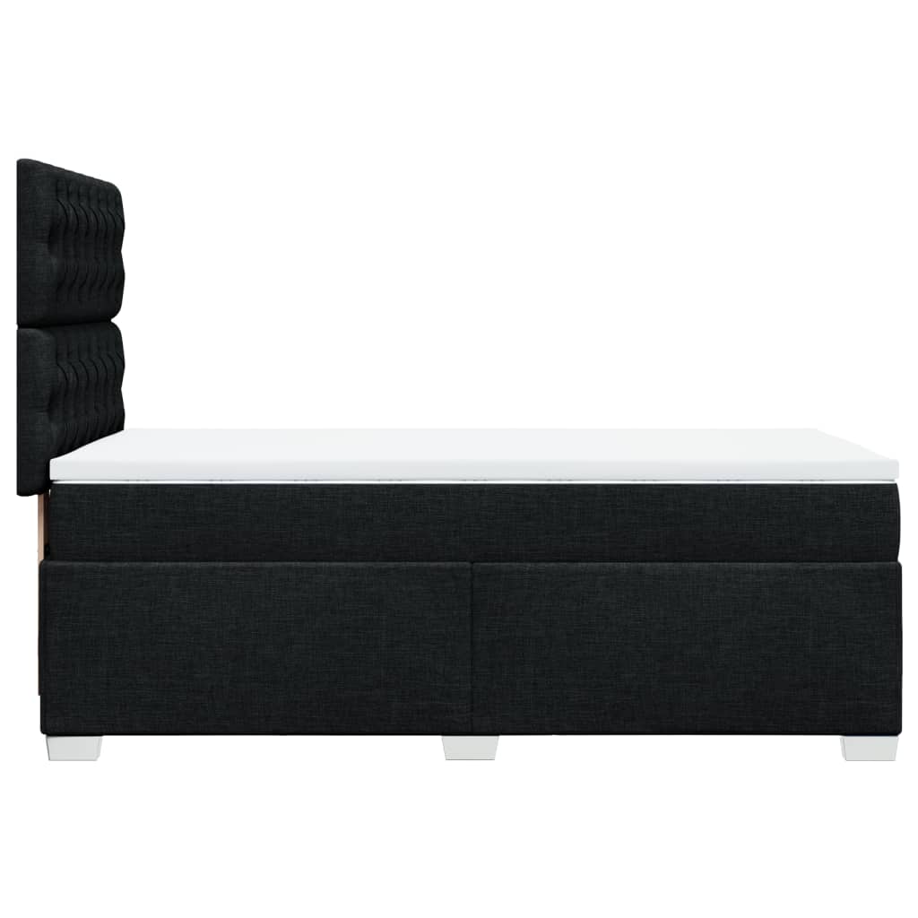 Sommier à lattes de lit avec matelas Noir 90x200 cm Tissu - XIOS