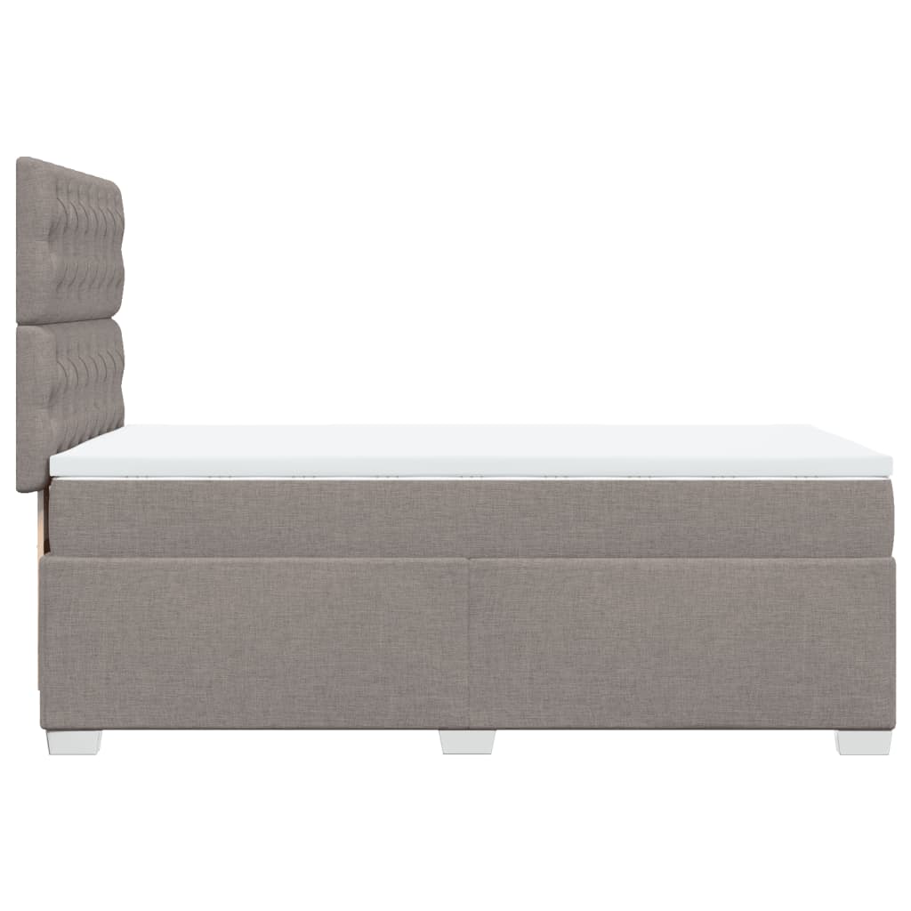 Sommier à lattes de lit avec matelas Taupe 90x200 cm Tissu - XIOS
