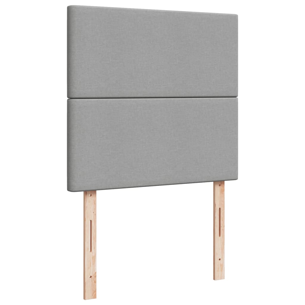 Sommier à lattes de lit avec matelas Gris clair 100x200cm Tissu - XIOS