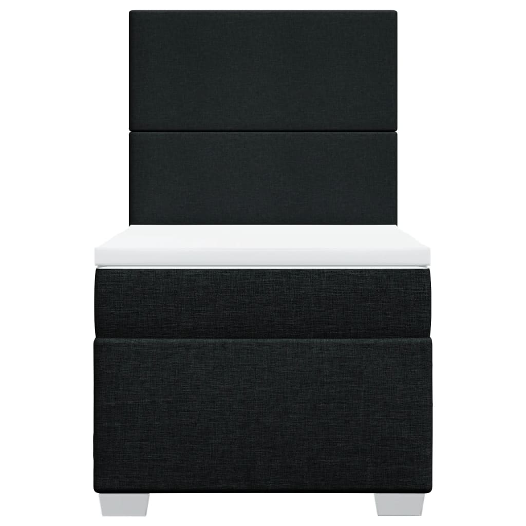 Sommier à lattes de lit avec matelas Noir 100x200 cm Tissu - XIOS