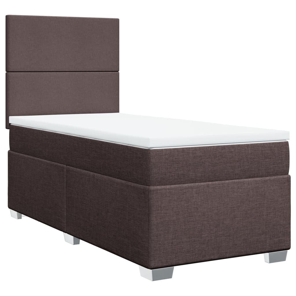 Sommier à lattes de lit avec matelas Marron foncé 100x200 cm - XIOS
