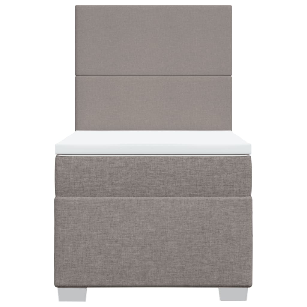 Sommier à lattes de lit avec matelas Taupe 100x200 cm Tissu - XIOS