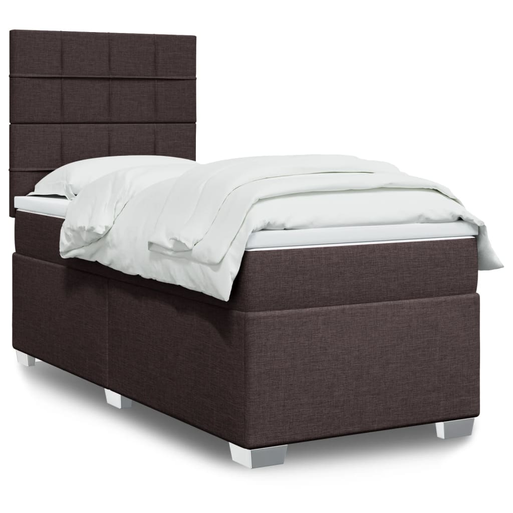 Sommier à lattes de lit avec matelas Marron foncé 100x200 cm - XIOS
