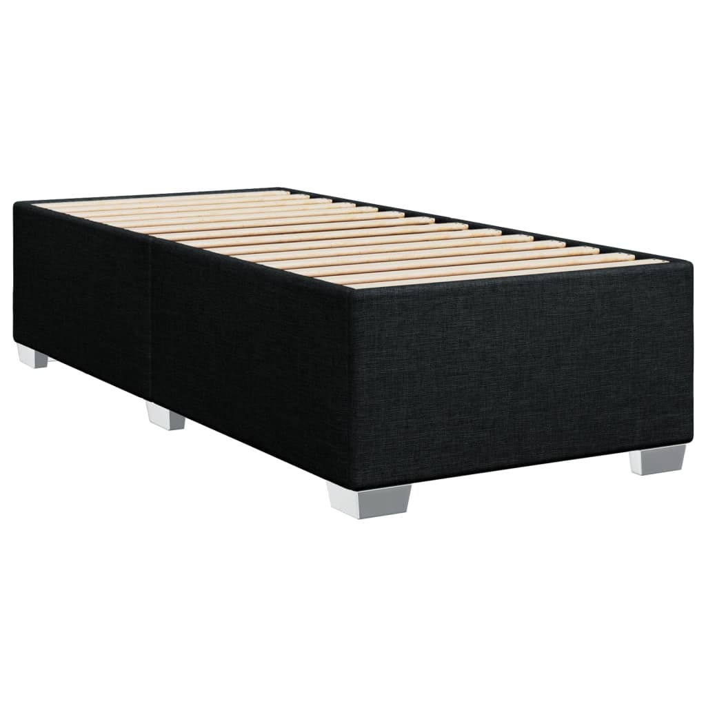 Sommier à lattes de lit avec matelas Noir 100x200 cm Tissu - XIOS
