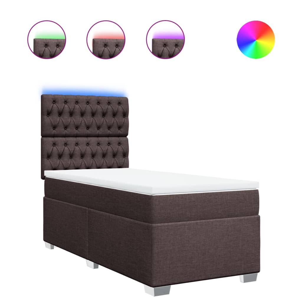 Sommier à lattes de lit avec matelas Marron foncé 100x200 cm - XIOS