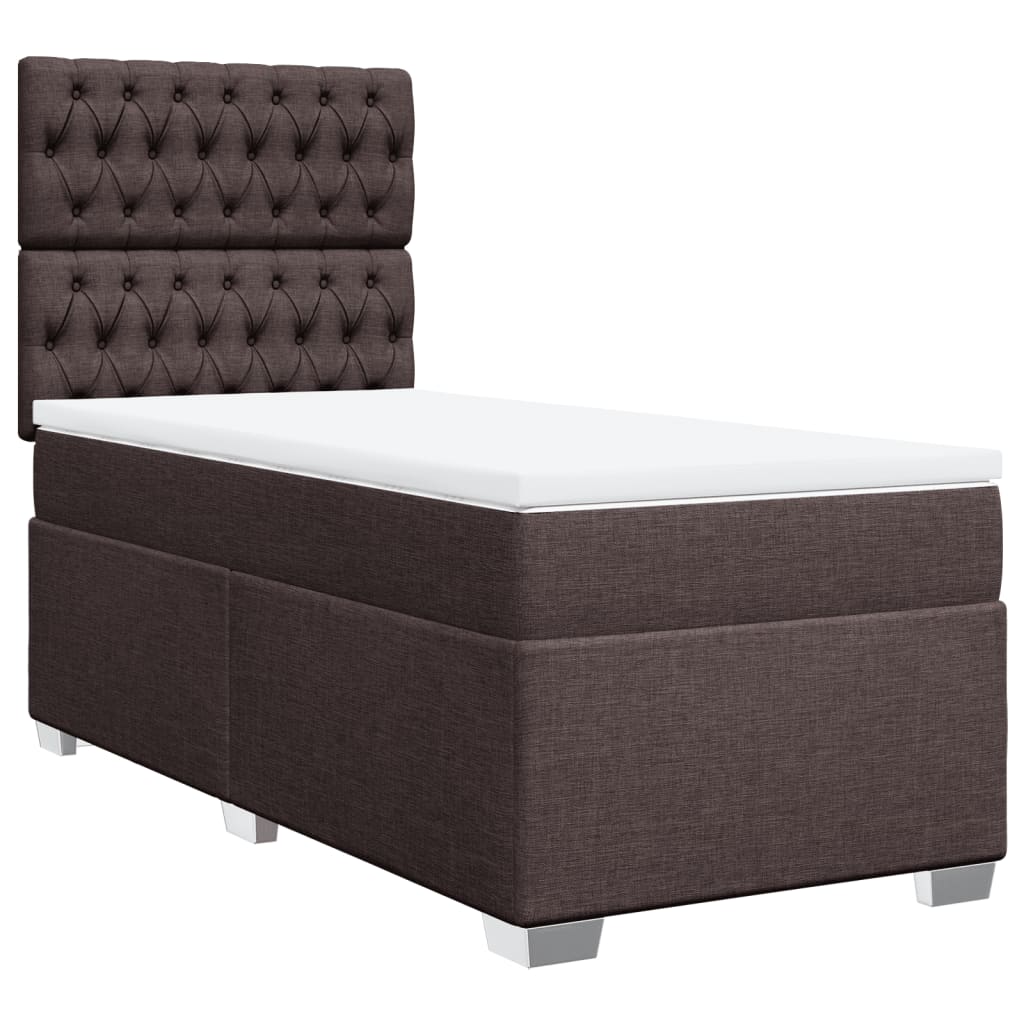 Sommier à lattes de lit avec matelas Marron foncé 100x200 cm - XIOS