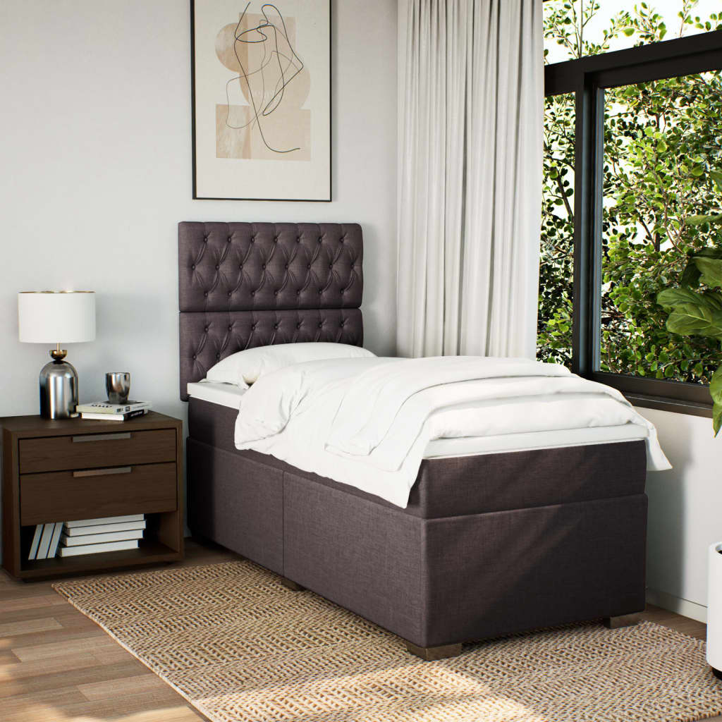 Sommier à lattes de lit avec matelas Marron foncé 100x200 cm - XIOS