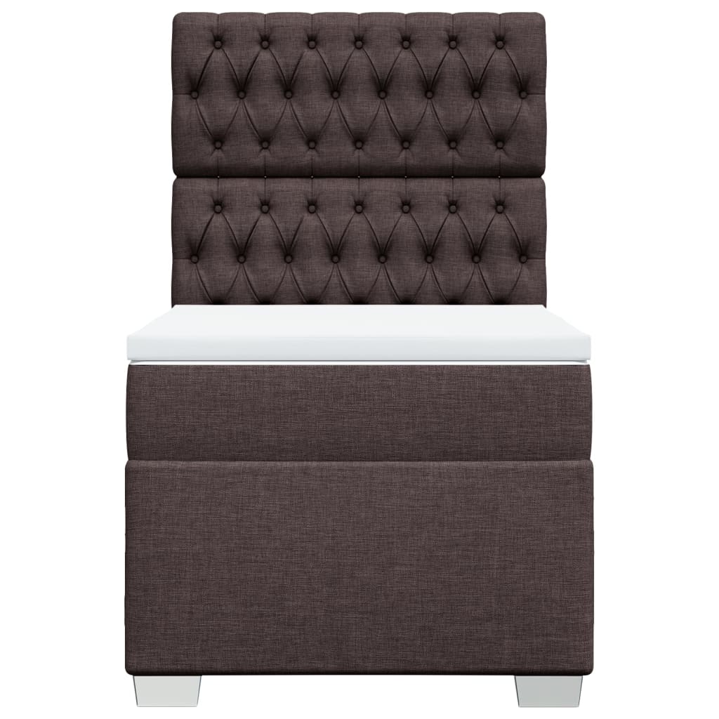 Sommier à lattes de lit avec matelas Marron foncé 100x200 cm - XIOS
