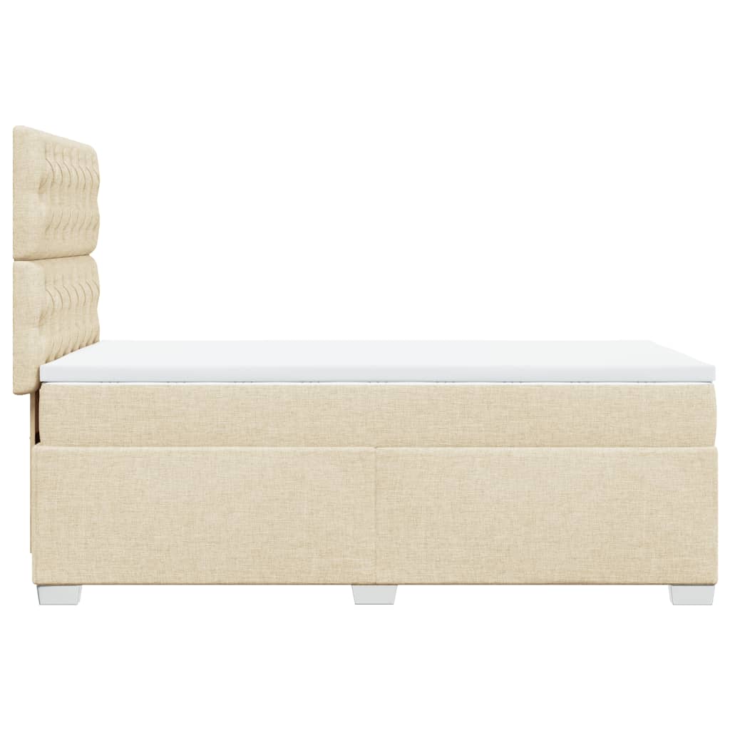 Sommier à lattes de lit avec matelas Crème 100x200 cm Tissu - XIOS
